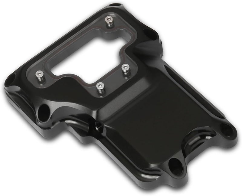 ALLOYFORGE Clarity top Transmission Covers Twin cam Engine for Harley Davidson Street Road Glide Dyna Fatboy Wide Glide 2007-2017 FLT Touring Motorcycles CNC Aluminum top Cover (All Black) - Image 2